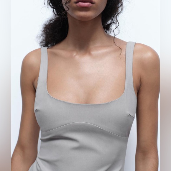 Zara gray tailored mini dress - Picture 7 of 12